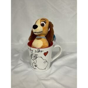 Disney Lady And The Tramp Side By Side With Your Loved One Mug + Stuffed Animal